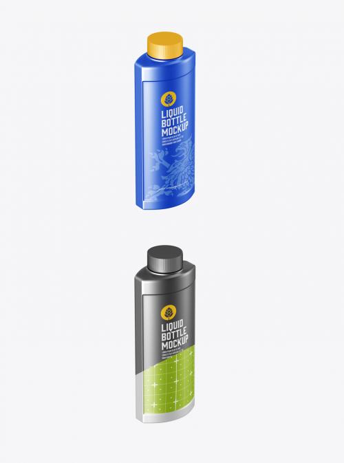 Plastic Liquid Bottle Mockup