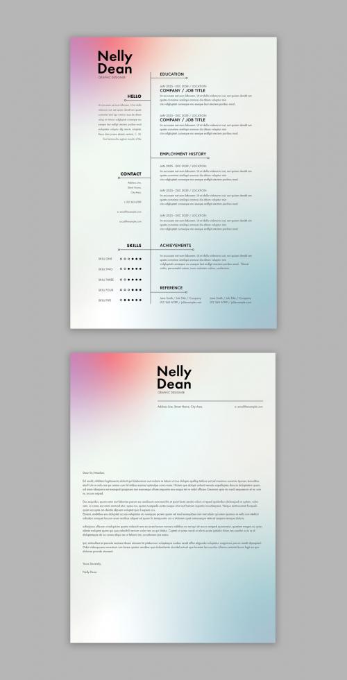 Gradient Resume Layout Design