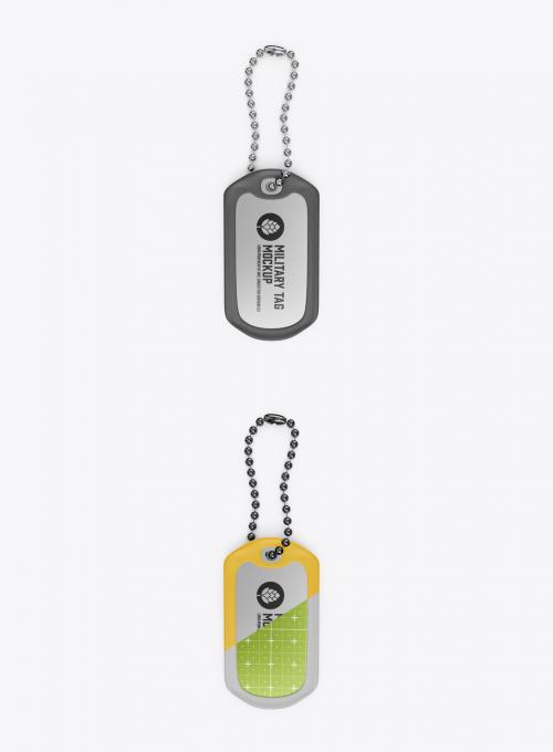 Metallic Tag Mockup