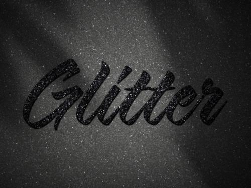 Sparkling Dark Glitter Text Effect Mockup