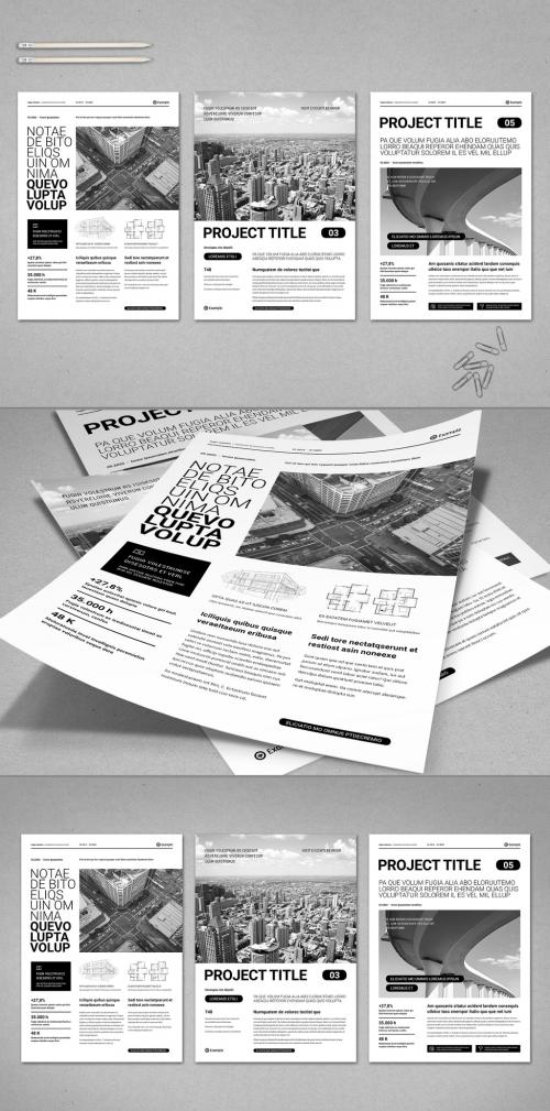 Architecture Agency Photography Flyer in Black and White