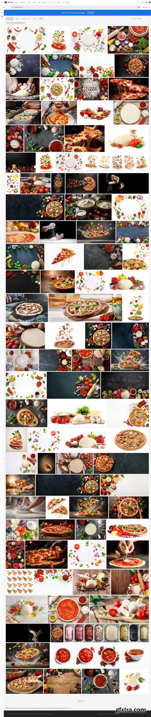 Ingredients pizza Stock Photos 100xJPEG