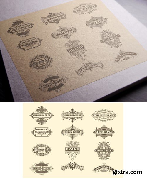 12 Vintage Banner Layout Set