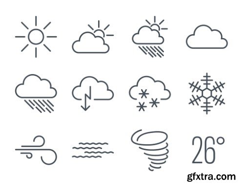 Weather Icon Set Collection