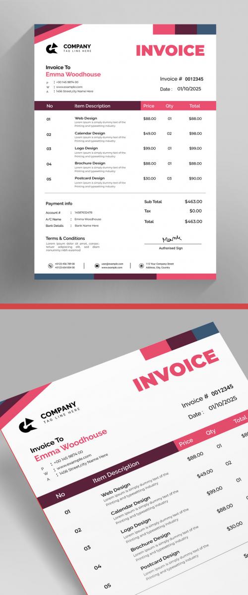 Printable Invoice Layout