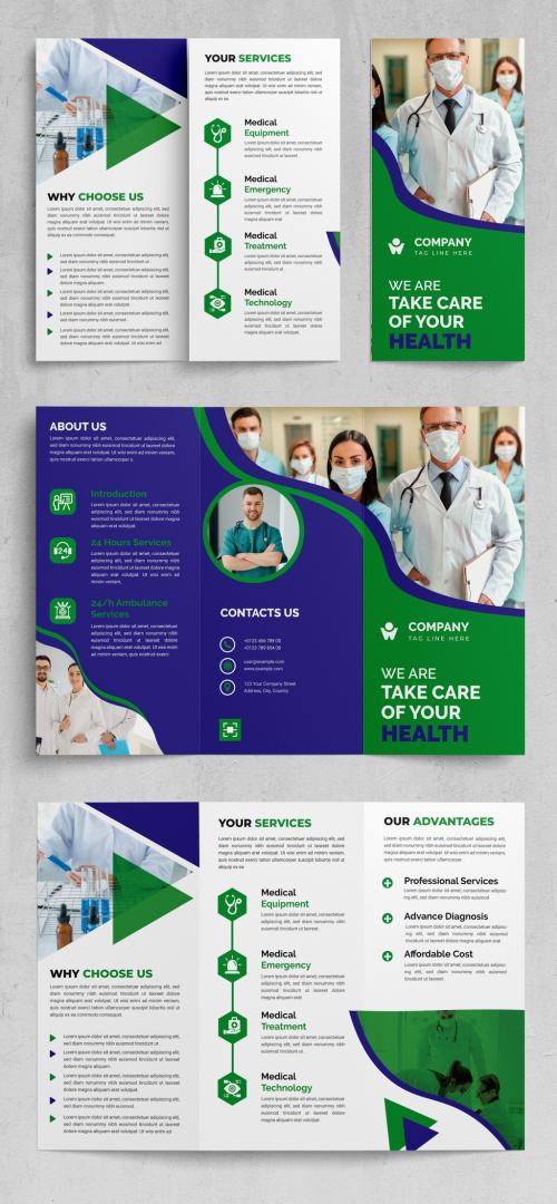 Medical Trifold Brochure Design Layout