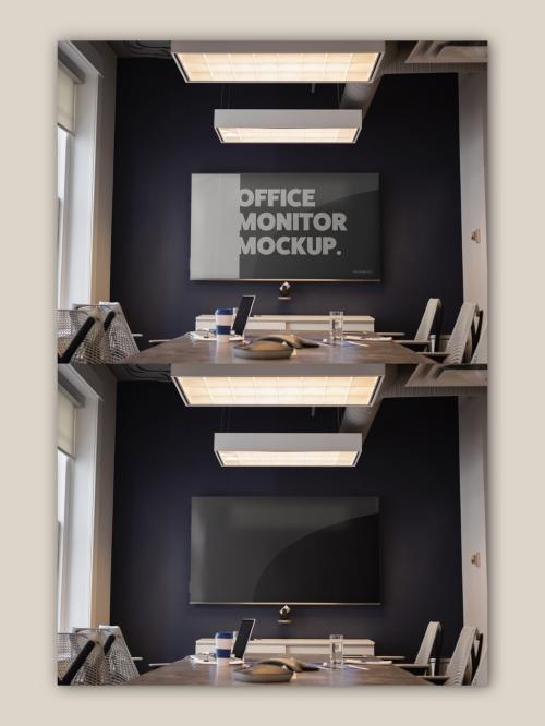 Office Monitor Screen Mockup