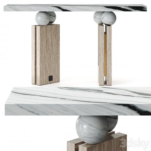 Quantic Estremoz Marble Console Table By Hommes