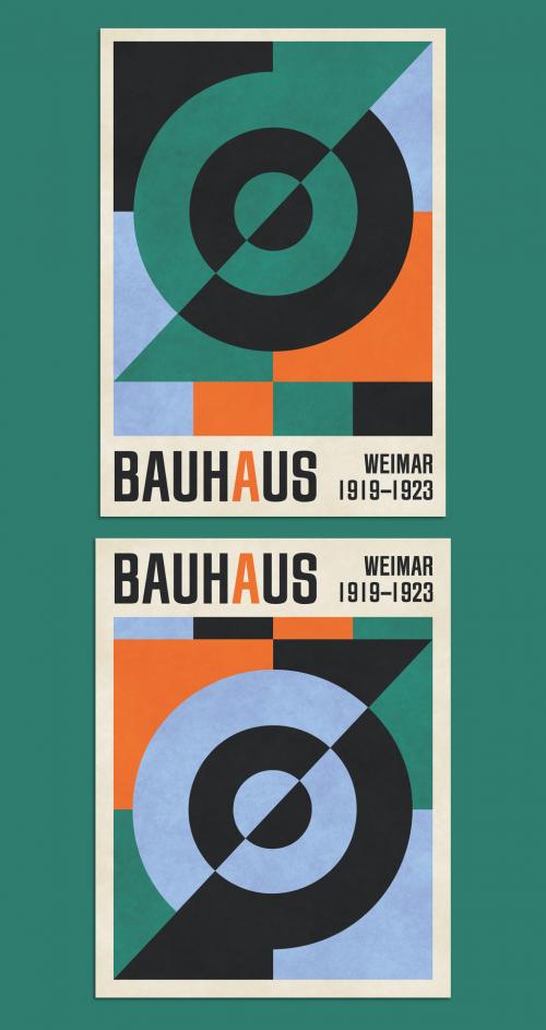 Modern Bauhaus Movement Cover Design Layout