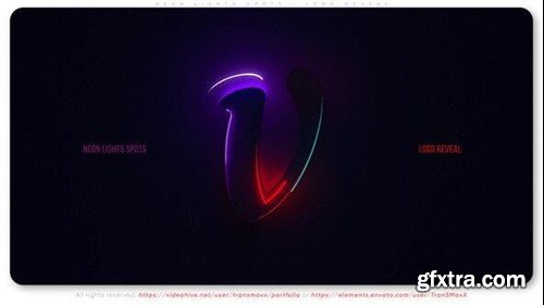 Videohive Neon Lights Spots - Logo Reveal 52070701