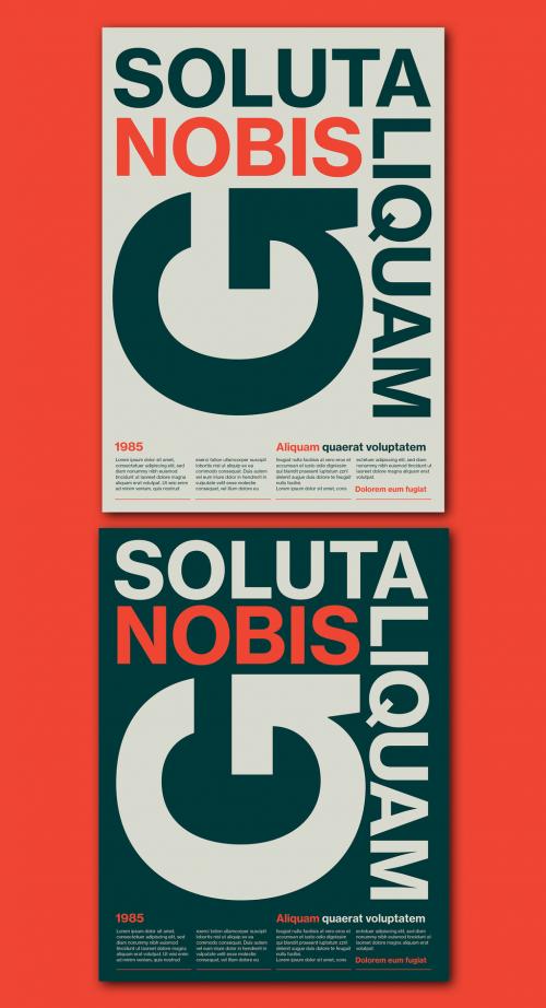 Modern Typography Swiss Style Poster Layout
