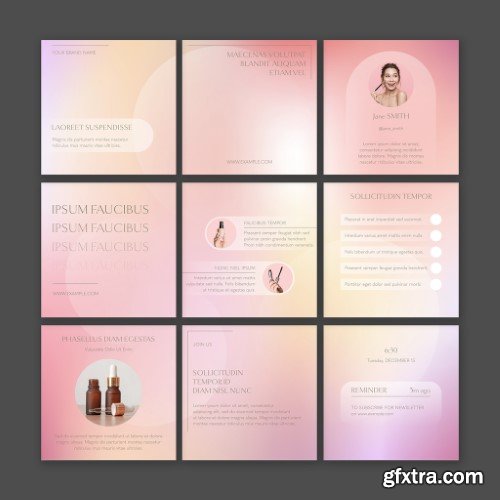 Pink Gradient Beauty Post Template