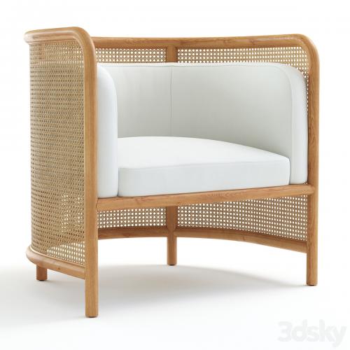 Crate & Barrel Fields Cane Back Accent chair