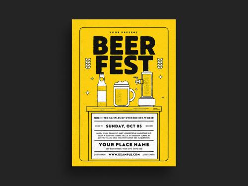 Edgy Beer Fest Event Flyer Layout