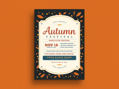 Autumn Festival Celebration Flyer Layout