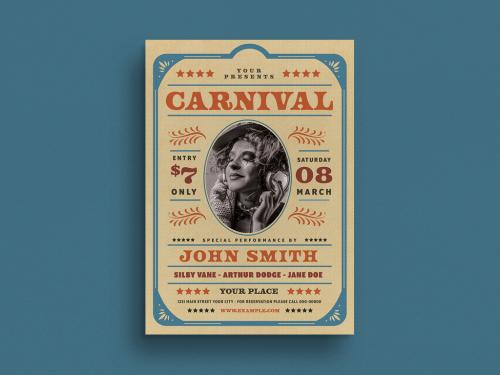 Retro Carnival Flyer Layout