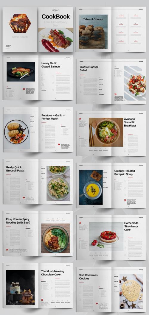 Cookbook Recipe Layout