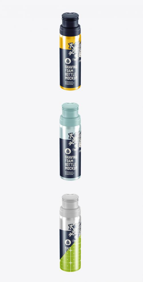 Metallic Cosmetic Bottle Mockup