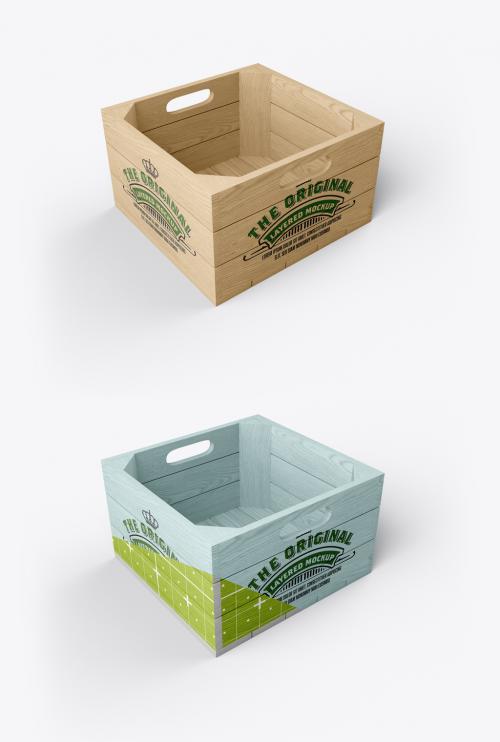 Wooden Crate Mockup