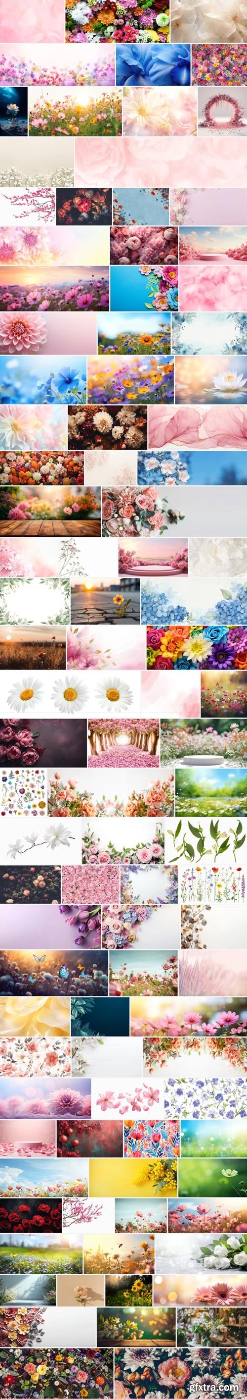 Amazing Photos, Flower Backgrounds 100xJPEG