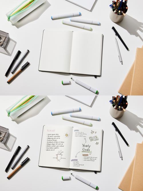 Dot Grid Sketchbook Mockup