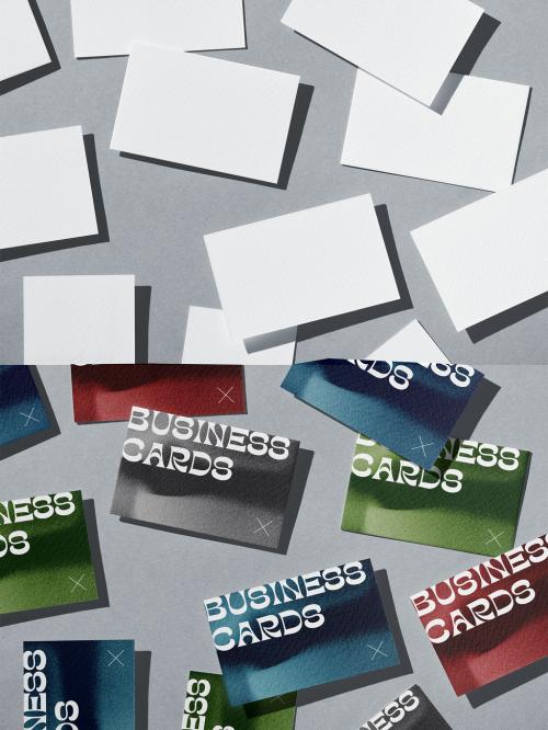 Business Card Mockup Scatter