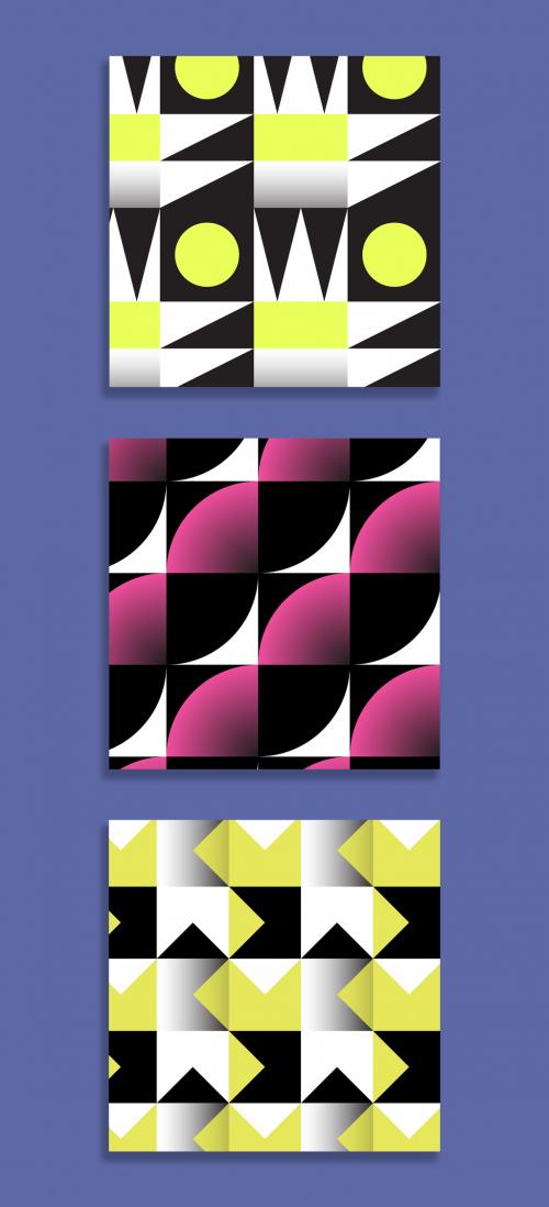 Geometric Modular Grid Pattern Set