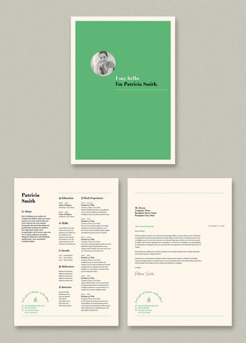 Resume and Cover Letter Layout with Icons