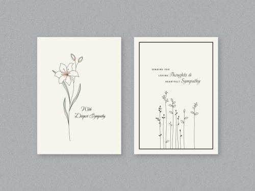 Sympathy Card Layouts with Lily and Minimalist Twigs