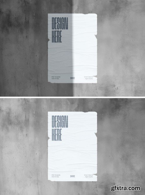 Urban Poster On The Concrete Wall Mockup