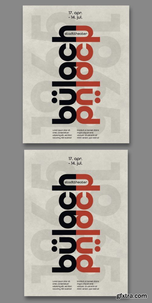 Minimal Layout Poster Design with Creative Bold Typography