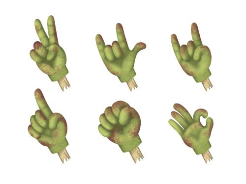 Zombie Hands Halloween Clipart