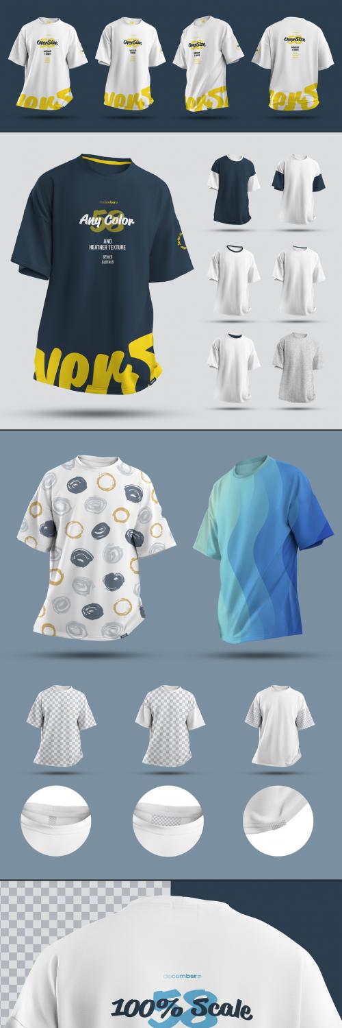 4 Oversize T-Shirt Mockups