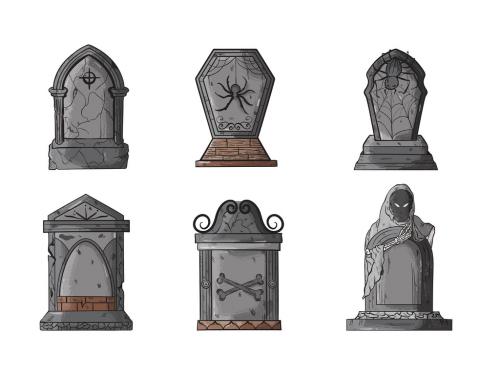 Tombstone Headstone Grave Illustration