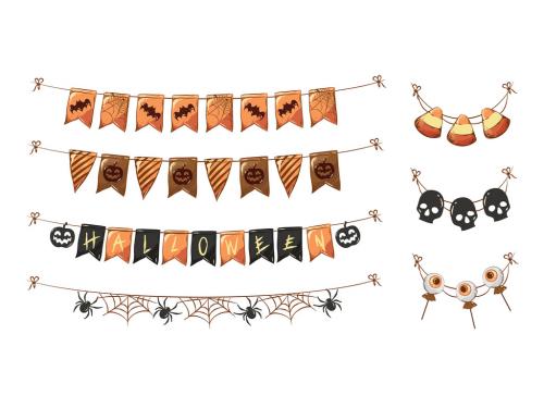 Halloween Decorations and Borders