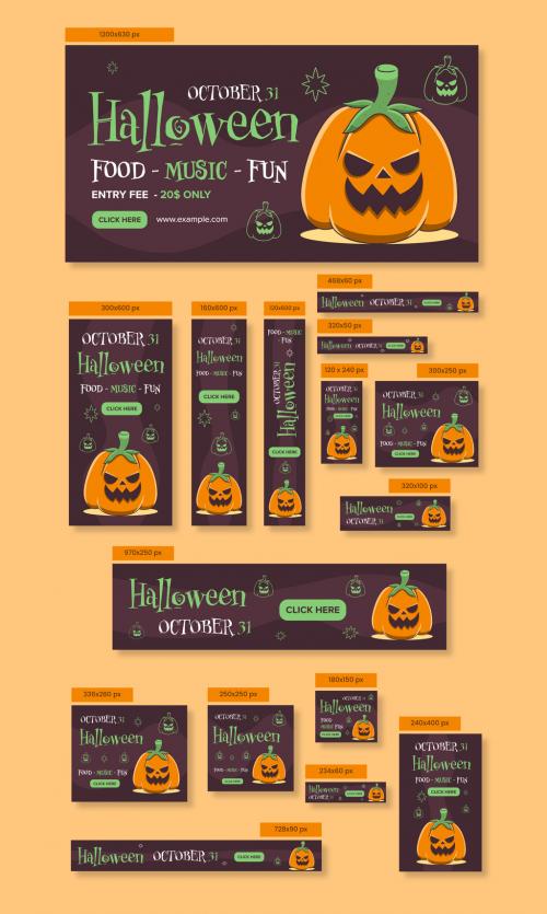 Halloween Web Banner Ads