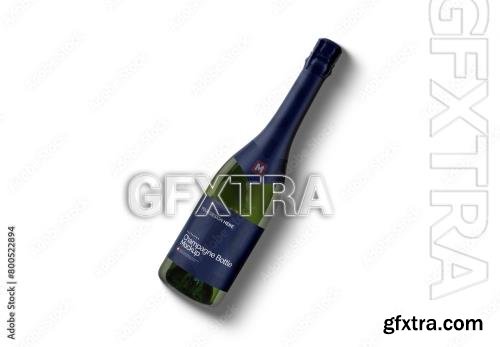 Champagne Bottle Mockup 800522894