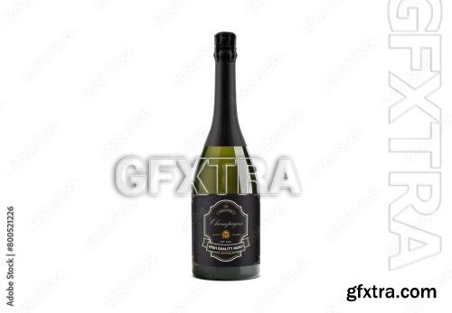 Champagne Bottle Mockup 800521226