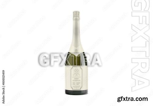 Champagne Bottle Mockup 800521419
