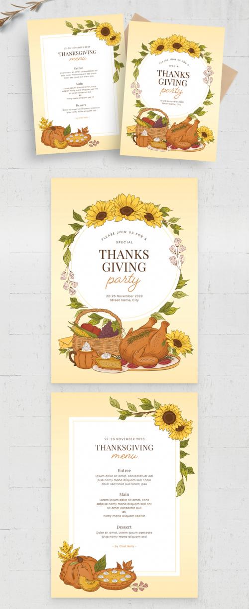 Thanksgiving Harvest Festival Flyer Card Layout