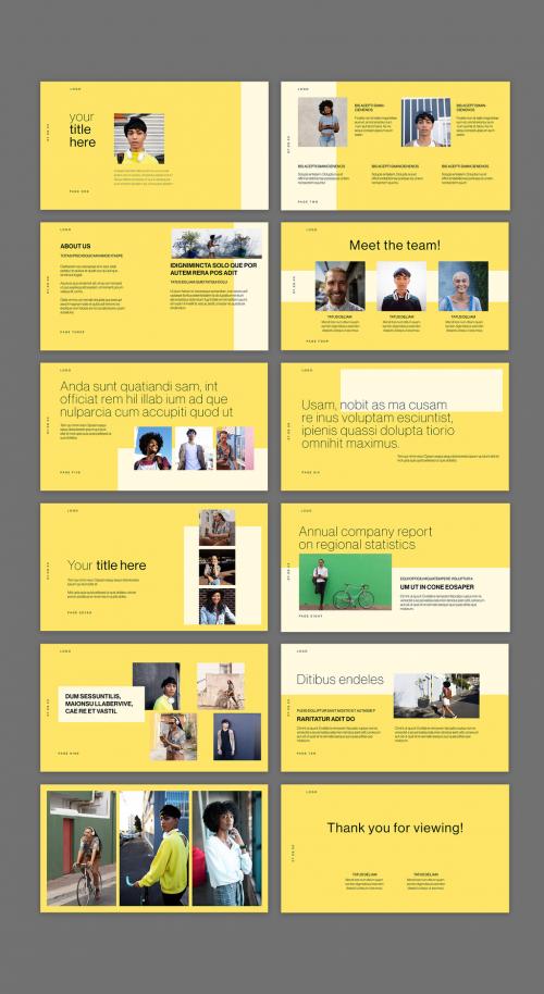 Minimal Yellow Presentation Layout