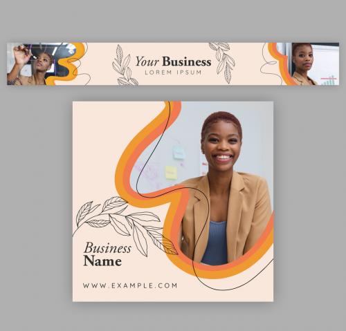 Business Banner Deign with Organic Shapes