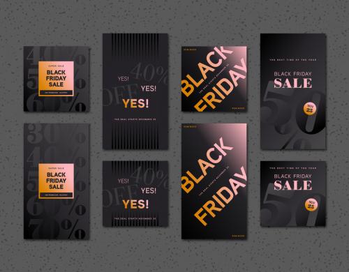 Black Friday Social Media Layout Set