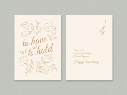 Floral Anniversary Card Layout