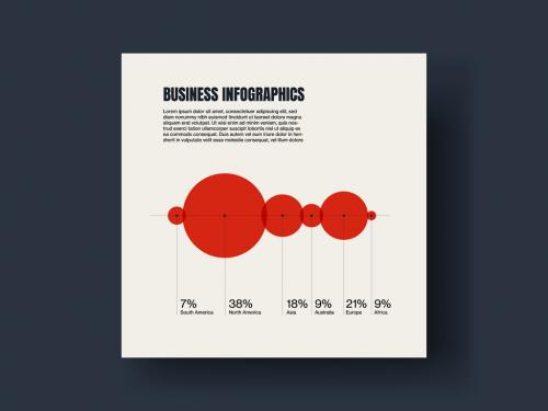 Business Market Distribution Infographics Layout