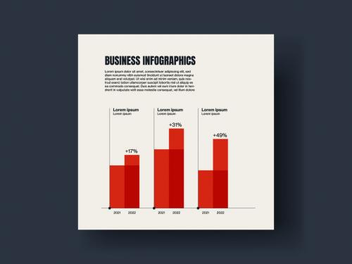 Business Annual Growth Chart Infographics