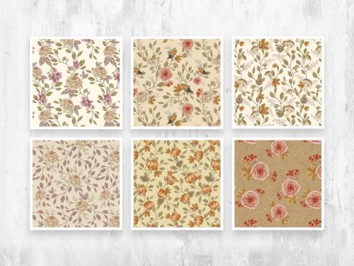 Rustic Flower Patterns with Autumnal Style