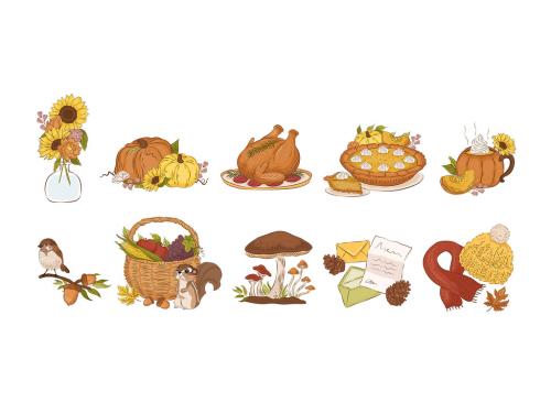 Autumn Fall Thanksgiving Illustrations