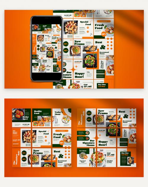 Food Instagram Puzzle Layout