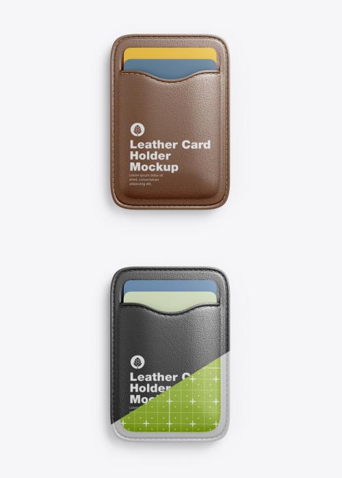 Leather Card Holder Mockup